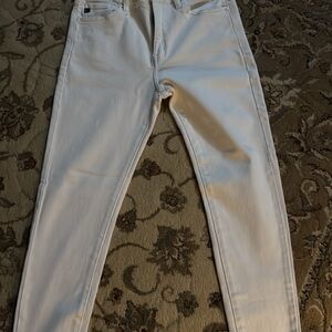 KanCan Women's White Straight Leg Jeans